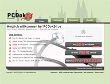 Tablet Screenshot of pcdok24.de